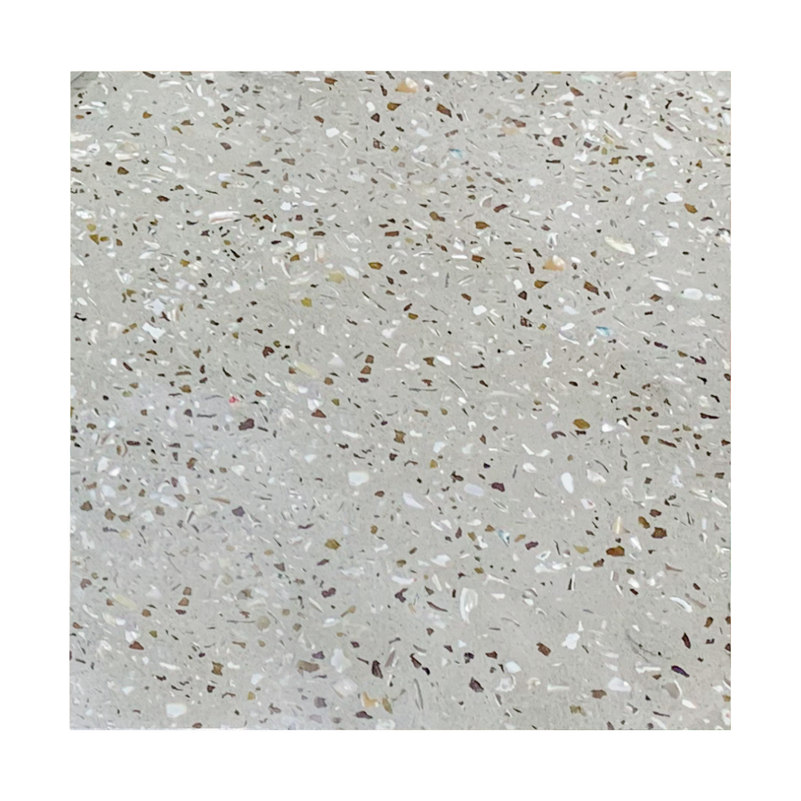 Mother-of-Pearl Terrazzo Inlay 110K BTU 60"L x 30"W x 16"H Concrete - Gathering Stone Fire Pit Table